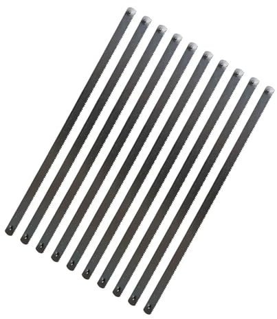 Jingyingtt Lot de 10 lames professionnelles bimétalliques HSS 155 mm, 24 TPI, adaptées aux cadres de mini-scie à métaux et de scies à métaux primaires. Coupe le bois, le métal, le plastique, le PVC, l