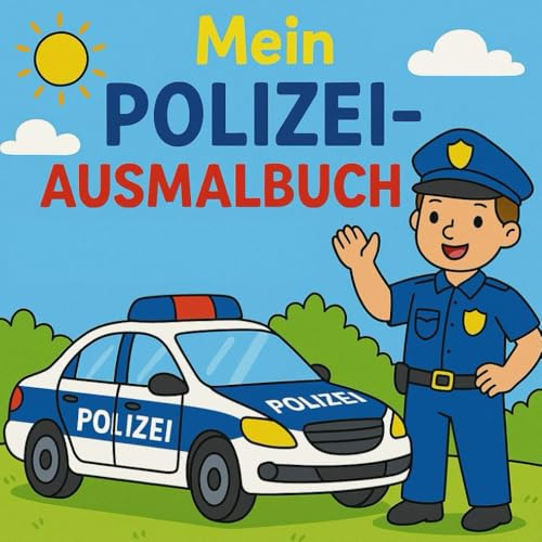 Mein Polizei-Ausmalbuch – Spannende Abenteuer für Kinder ab 4 Jahren: Freundliche Ausmalbilder rund um die Polizei – Mit extra dicken Linien für ... und Künstler. (Kindermalbücher ab 4 Jahre)