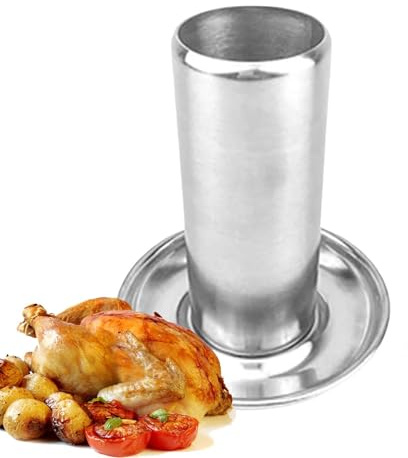 Hähnchenhalter mit Bier – Grillzubehör für Fleisch, stabile Edelstahlstruktur, vertikaler Gourmetspieß, vielseitiges Werkzeug für Veranstaltungen, Terrasse und professionelle Küche