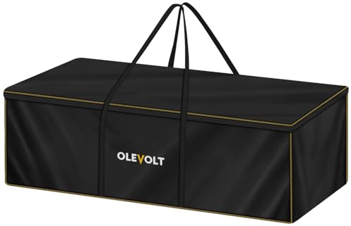 OLEVOLT Aufbewahrungstasche Gartenauflagen Auflagentasche XXL 200x60x75cm | Gartenpolster Aufbewahrungstasche 600D Weihnachtsbaum Taschen Schutzhülle für Polsterauflagen, Sitzauflagen, Liegenauflagen