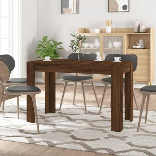CongVVFV Esstisch Braun Eichen-Optik 120x60x76 cm Holzwerkstoff Küchentisch Esszimmertisch Langlebig Robuste Tischplatte Minimalistischer Stil Elegant Feuchtigkeitsbeständig