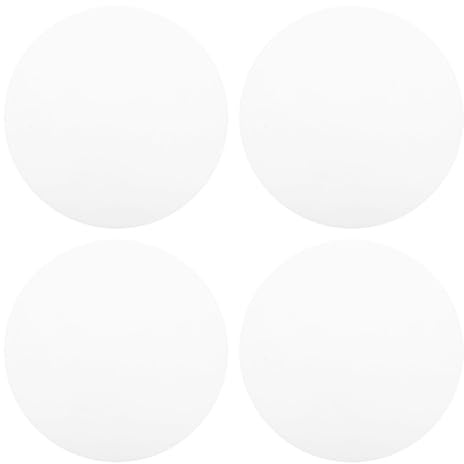 Reemplazo de Pantalla de Lámpara Acrílica Redonda para Techo 4piezas | Blanco, Mejora Transparencia y Luz, Compatibilidad Amplia, Acabado Moderno y Resistente
