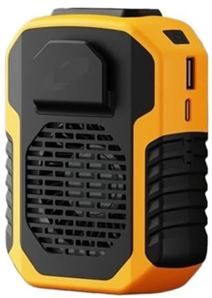 ERETYRET Ventilatore Da Cintura/collo Portatile 6000 MAh, Appendere All'esterno, Con 3 Velocità, Silenzioso, Di Lunga Durata Clip Mani Libere(Orange)