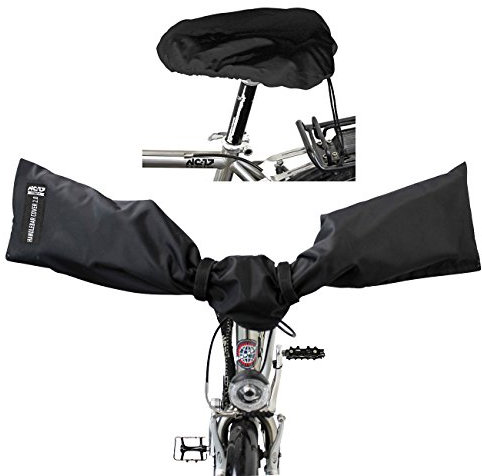 NC-17 Universal Lenkerschutz Ebike mit Sattelschutz │E Bike Fahrrad Lenkerschutzhülle│Transportschutz für Heckträger│Fahrradträger│Schutzhülle E-Bike│Regenschutz und robust