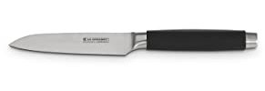 Le Creuset Santoku Messer, 13 cm 18/8 Edelstahlklinge mit glattem Schliff, Kunststoffgriff, Rostfrei, Schwarz/Silber, 98000213000300