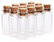 Danmu Art 30pcs 10ml 22mm x 50mm Mini Glass Bottles Jars with Wood Cork Stoppers Spell Jars Halloween Decorations