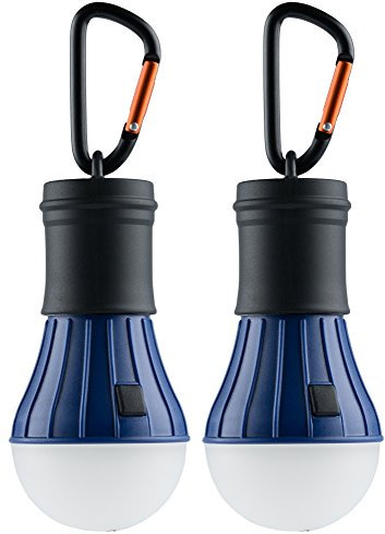 AceCamp® 2er LED Campinglampe Batteriebetrieben - Blau, 3 AAA Batterien inkl., Leuchtdiode (LED), 4,5 V, für Zelt, Outdoor Gadget, Stromausfall Lampe