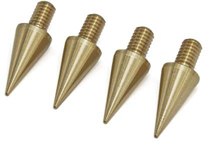 PrecisionGeek Brass Speaker Spikes M4 x 7mm | 8mm Cone Diameter | Audio Isolation Spikes for HiFi Speakers, Cabinets & Soundbars | Set of 4 |