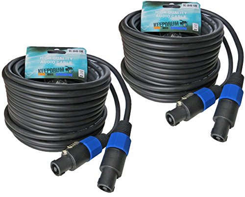 keepdrum SC004 20m Speakon Lautsprecherkabel Boxen-Kabel 2 STÜCK