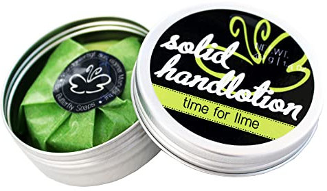 Solid Handlotion Handzahm - Time for Lime - Handcreme in fester Form (vegan) | Limette, Zitronengras, Lotion Bar