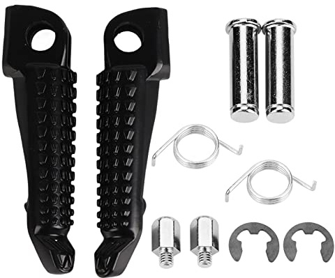 Branchez les broches, Duokon 1 Paire Repose-pieds Avant de Moto en Chromés Aluminium Pédales Repose Pieds pour ZX-6R ZX-7R ZX-9R ZX-10R ZX-12R Z1000