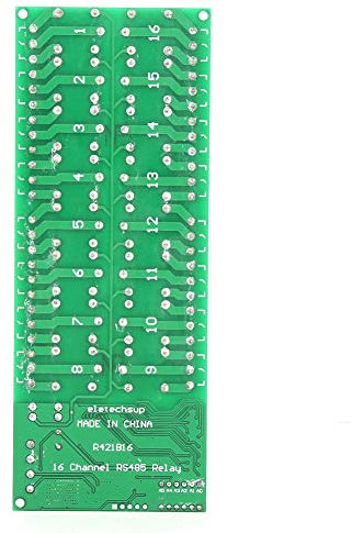 16-Kanal Relaismodul DC 12 V MODBUS RTU RS485-SPS-Controller Schalter für serielle Schnittstelle Standby-Strom 11 mA