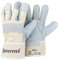 Safetytex Leder Arbeitshandschuhe - Rindspaltleder Handschuhe - Profi Rindspalt Handschuhe mit Canvas Stulpe - Verstärkte Fingerkuppen & Knöchelschutz - Größe 10,5 - Menge wählbar (120 Paar)