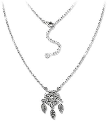 SilberDream Zirkonia Traumfänger Halskette Schmuck 47cm 925 Silber GSK407W Silber Halskette