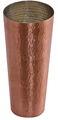 De Kulture Copper Large Glass Mugs Tumbler Drinkware for Milk Water Medicinal Liquid Ice Coffee Ice Cream Tea Cocktail Beer Sake Whiskey Vodka Rum Tequila, 3 x 7 (DH) inches, 600ml