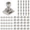 Justech 50PCs 4040 Tuercas de Ranura en T M8 Tuercas de Perfil de Aluminio 18 x 18 x 8mm Tuerca Deslizante de Corredera para 4040 Tuercas de Cabeza de Martillo T-Pista Deslizador