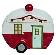 Transpac A5067 Vintage Camper Cookie Jar, 8-inch Length, Dolomite
