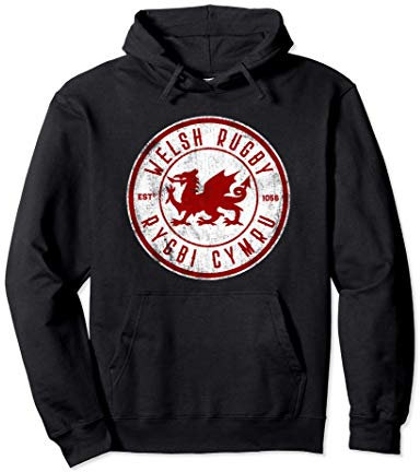 Cymru Souvenir Wales Rugby Top - Welsh Rugby Football Pullover Hoodie