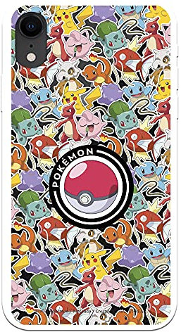 Offizielle Pokémon Schutzhülle für iPhone XR, Sticker Poké-Ball-Muster. Wählen Sie das Design, das Ihnen gefällt, für Ihr iPhone XR