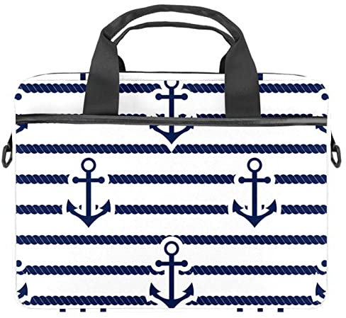 Stripe Anchor Ocean Laptoptasche mit Griff für 34 - 36,8 cm (13,4 - 14,5 Zoll)