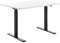 Topstar höhenverstellbarer Schreibtisch E-Table Holz 120x80 schwarz/weiß