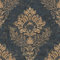 Barock Tapete Profhome 379012-GU Vliestapete leicht strukturiert mit Ornamenten matt blau gold 5,33 m2