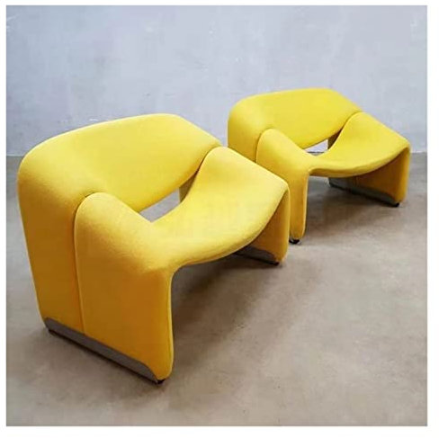 KESHUI House Sofa Stuhl Nordic Style Single Designer Stuhl Leichte Luxusmöbel Einfache Freizeit kreatives Wohnzimmer Sofa Stuhl Stuhl (Color : A Yellow)