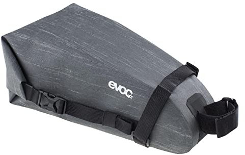 EVOC SEAT PACK WP 4, einfache Satteltasche (leichtes Fahrradzubehör, wasserfeste Bikebag, Fahrrad Tasche hinten, Maße: 12 x 30 x 11 cm, Gewicht: 220 g, Volumen: 4 l), Carbon Grey