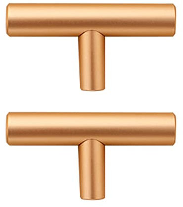IBOWZ Tiradores Cocina Tiradores Armarios Paquete de 2 Tiradores de Armario de Oro Rosa de aleación de Aluminio, Tiradores de Puerta de Armario, Tiradores de Puerta de Cocina para baño, Armario, a