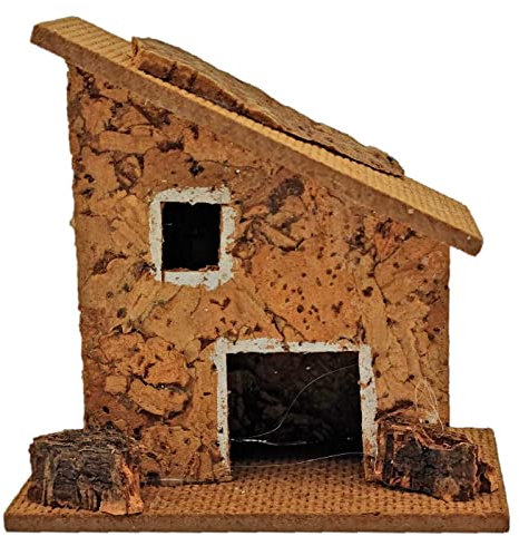 AC – Casitas Rural de Corcho y Resina para belén navideño, casa Decorativa de Pueblo, Aldea para Nacimiento, Pesebre, Navidad, 6,5 x 8 x 3,8 cm, Modelo Aleatorio