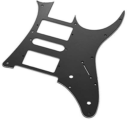 ERYUE Schlagbrett der E-GitarHSH Pickguard E-Gitarre PVC Pick Guard Scratch für Ibanez g250 Gitarre Ersatz Schwarz 1 Ply