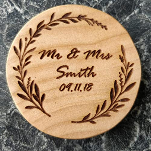 Personalized Wooden Magnetic Bottle Opener Wedding Favors Gifts Custom Engraved Wood Fridge Magnet Wedding Souvenir Gift Birthday Christmas Retirement Gifts for Colleague Dad Uncle Grandpa,custom, 2