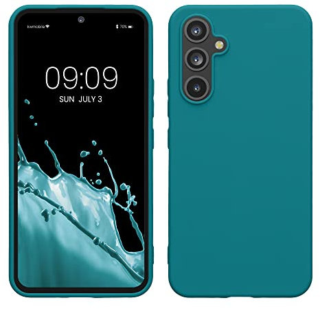 kwmobile Hülle kompatibel mit Samsung Galaxy A54 5G Hülle - TPU Silikon Handyhülle - Schutzhülle stoßabsorbierend flexibel - Case in Petrol matt