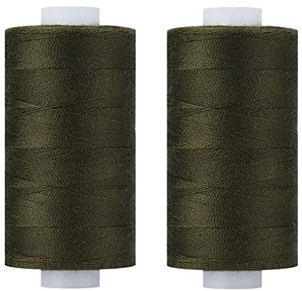 Simthread Nähgarn Quiltgarn Erschwingliches Allzweckgarn 2 Dunkel-Olive - 400 Yards/Spule, Polyester 100%
