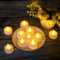Bougies chauffe-plat LED, 24 paquets de bougies chauffe-plat à piles sans flamme, fausse bougie électrique pour les célébrations saisonnières et de festival 100 + heures de lumière électrique (24)