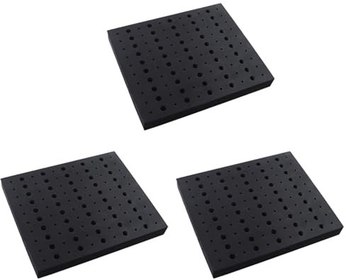 Bonkshire 3 x 110 Holes Router Bit Tray Storage Holder for 1/4 1/2 Shank Milling Cutter Bits Organiser