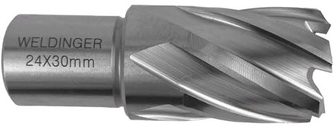 WELDINGER Vollschliff-Kernbohrer HSS M2 Weldon für Magnetbohrmaschinen 24 mm Durchmesser