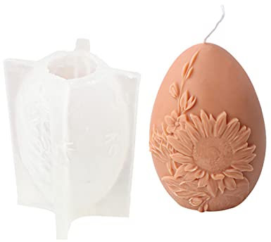 Lindos moldes de silicona para huevos de Pascua, bolas de flores de resina, moldes de silicona para fondant, pasteles, chocolate, huevos de Pascua, moldes de silicona para hacer bricolaje