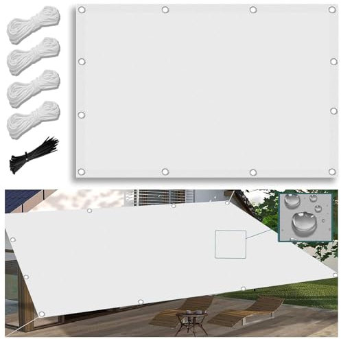 Sonnensegel Wasserdicht Rechteckig mit Ösen 4X5M Multi Farbe und Größe Sonnensegel Balkon UV Schutz Sonnenschutz Markise Mit Kordel für Balkon Terrasse Garten