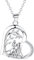 Yinsen Schwester Halskette für Damen 925 Sterling Silber mit Herz Anhänger Kette Damen Verstellbar Halskette Valentinstag Muttertag Geburtstags Weihnachten Geschenk für Sie Frauen Freundin