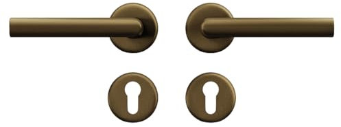 AXA Türbeschläge set - Klik Milan - Türklinken Innentüren mit Rosetten - Mit Zylinderloch - Bronze