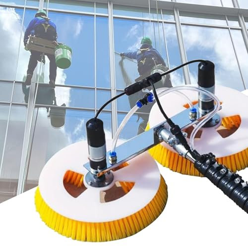 MIRRSSET Nettoyeur De Panneaux Solaires à Nettoyage Puissant, Brosse De Nettoyage De Panneaux PhotovoltaïQues, éQuipement De Nettoyage De Panneaux Solaires à Tige TéLescopique,9m