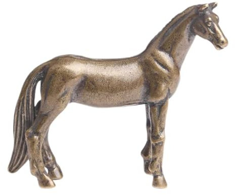 DUOLAIYUNSO Bronzefigur, 5,1 x 4,1 cm, antikes Messing, Galant-Pferd-Figuren, Miniaturen, Handwerk, Schreibtisch-Ornamente, Schreibtisch, Wohnzimmer, Heimdekoration