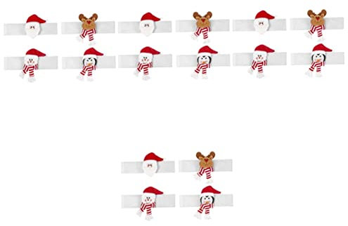 PRETYZOOM 16 STK Weihnachtsvorhangschnalle weihnachtsdeko weihnachtsmotiv Schneemann-Elch-Raffhalter GNOME Raffhalter für Gardinen Weihnachtsgardinenbinder für Vorhänge Vlies