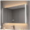 HUFIREHU Armoire Murale Salle De Bain Armoire Toilette Miroir avec 3 éTagèRes RéGlables Armoire Murale avec 3 Portes Meuble Salle De Bain Salon Toilette Miroir avec éClairage LED(White,90cm/35.4in)