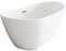 Balneo Baignoire Autoportante Balneo Parma en Acrylique avec Cadre en Acier - 6 Pieds Stabilisateurs - Trop-plein et Bouchon Clic-Clac - Design Moderne – Or miroir - 170x72cm
