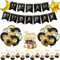 Umrah Mubarak Party Dekorationsset Banner - 32-Teiliges Umrah Mubarak Dekorationsset – Buchstaben-Banner, Stern-Mond-Ballons, Konfettiballons & Cupcake-Deko FüR Ramadan, Eid Und Umrah-Feiern