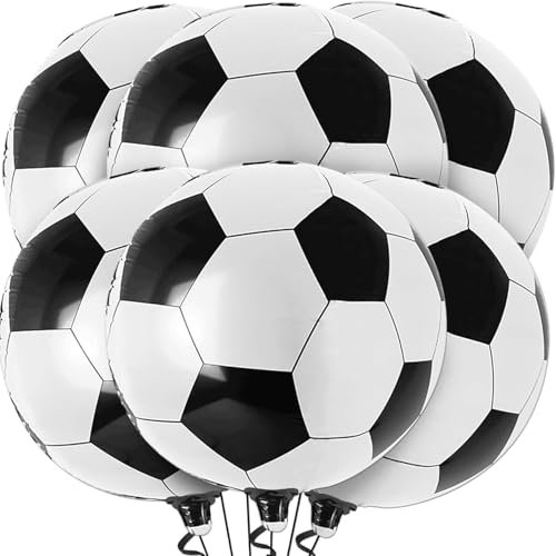 Fußball Luftballon, 6Pack Ballons Fußball kinder - Huge 22 Inch, Football Party Decorations Supplies for Kids Children Football Lover Sport Theme Birthday Party Decor