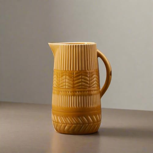 Oak and Brook Yellow Ceramic Jug