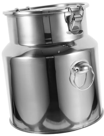 Mobestech Seau de Rangement Acier Inoxydable Hermétique pour Conteneur de Stockage Multi Usage pour Grains Aliments